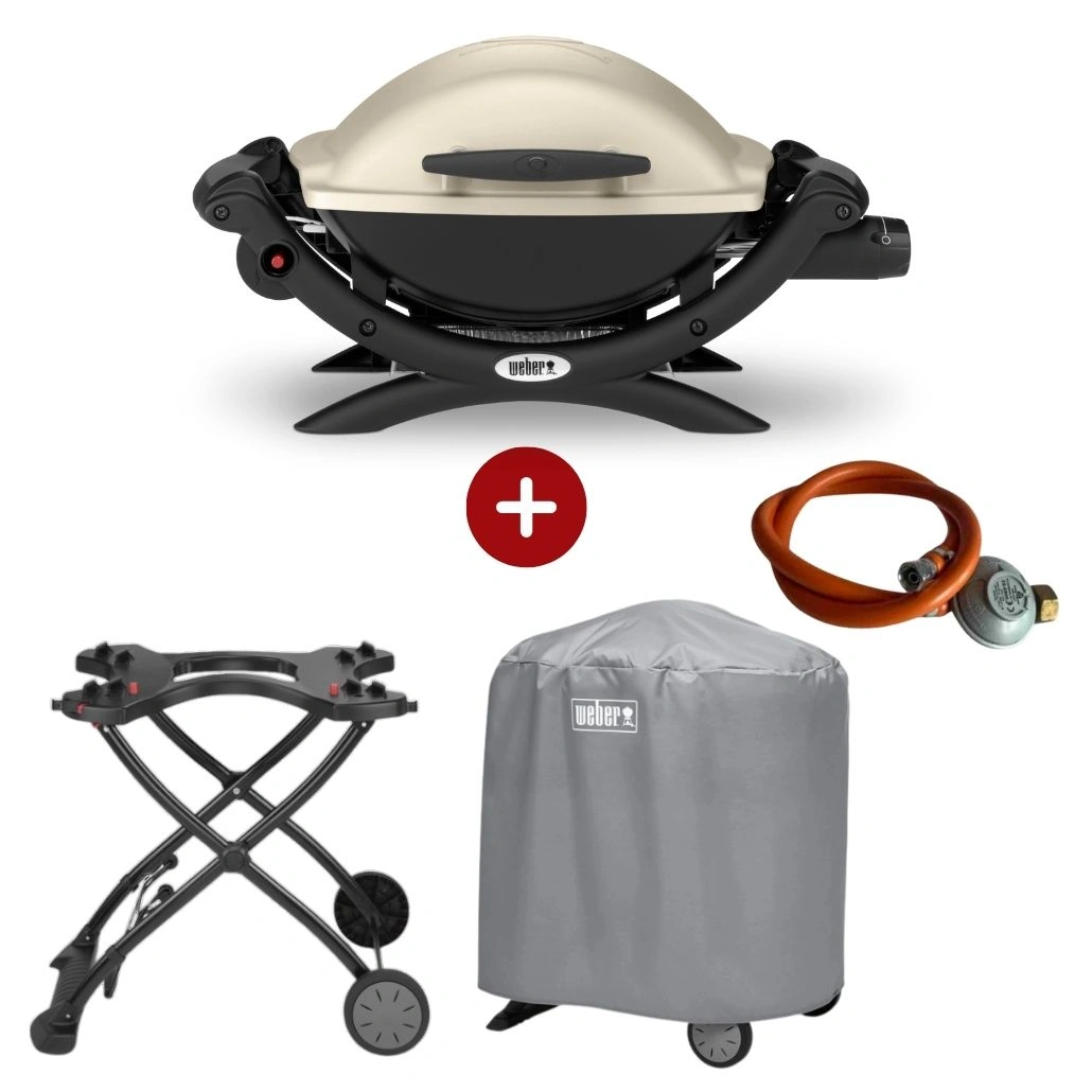 Set Gratar pe gaz Weber Q1000 - Gri + husa integrala + suport cu roti.jpg